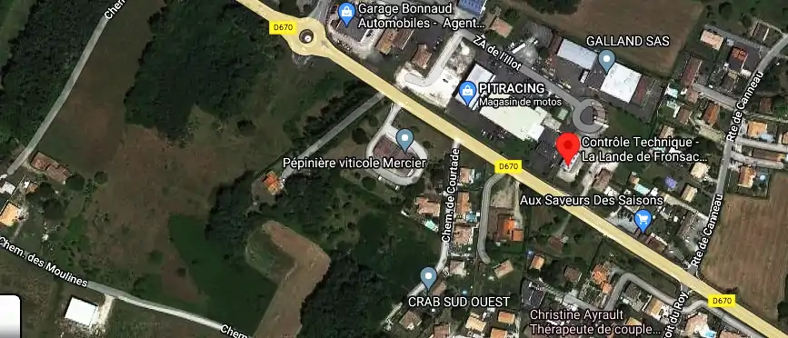 Prix contrôle technique à La Lande-de-Fronsac
