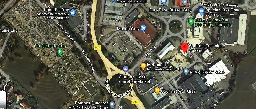 Prix contrôle technique à Gray