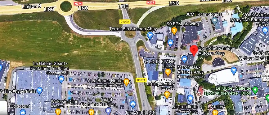 Prix contrôle technique à Ahuy