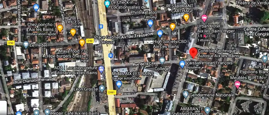 Prix contrôle technique à Aix-les-Bains