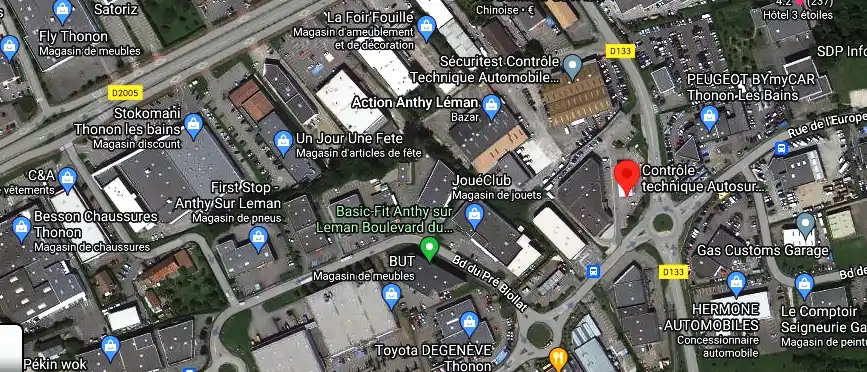 Prix contrôle technique à Anthy-sur-Léman