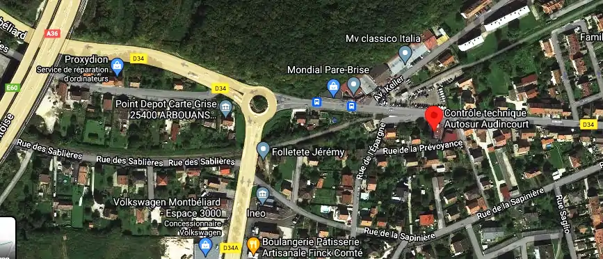 Prix contrôle technique à Audincourt