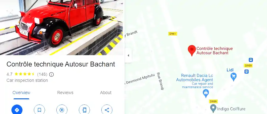 Prix contrôle technique à Bachant