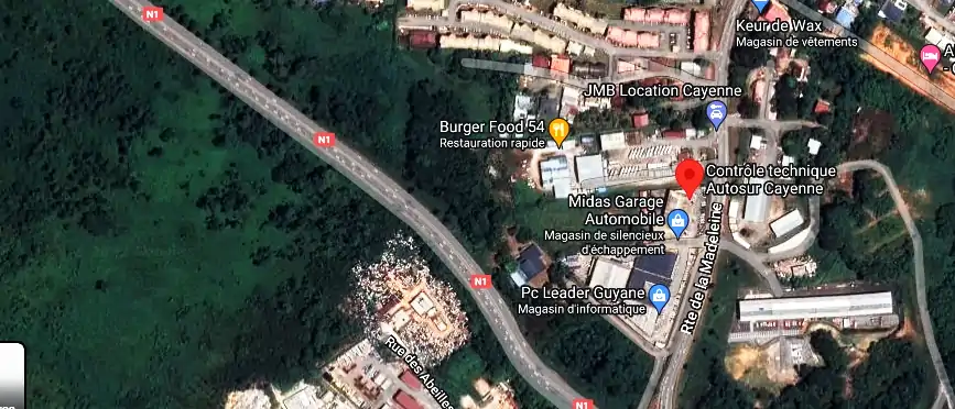 Prix contrôle technique à 2788 Rte de la Madeleine, Cayenne 97300, Guyane française
