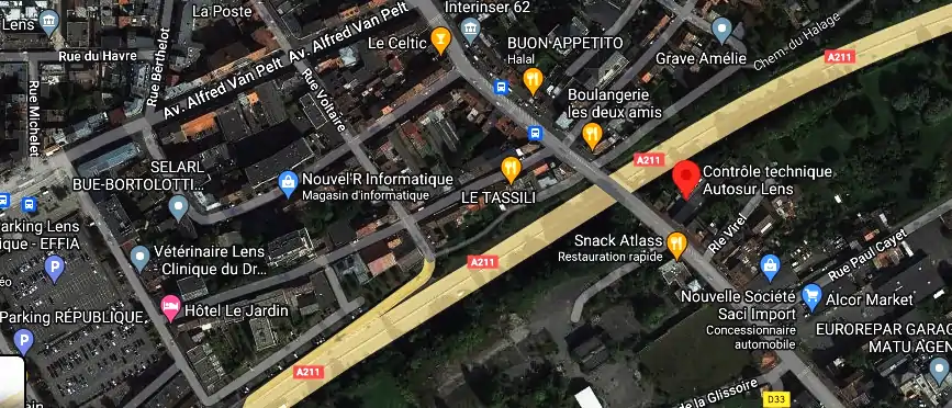 Prix contrôle technique à Lens