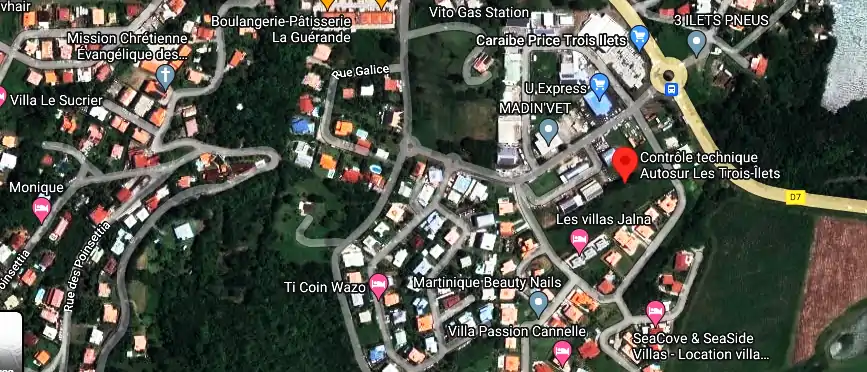 Prix contrôle technique à ZAE Vatable, Anse Mitan, Les trois ilets - martinique 97228, Martinique