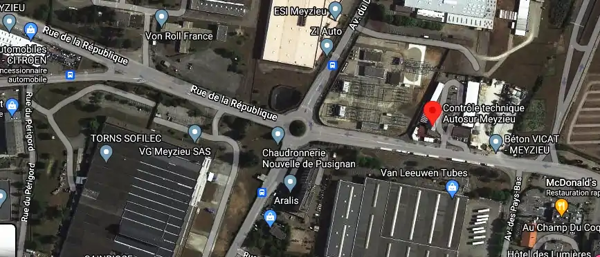 Prix contrôle technique à Meyzieu