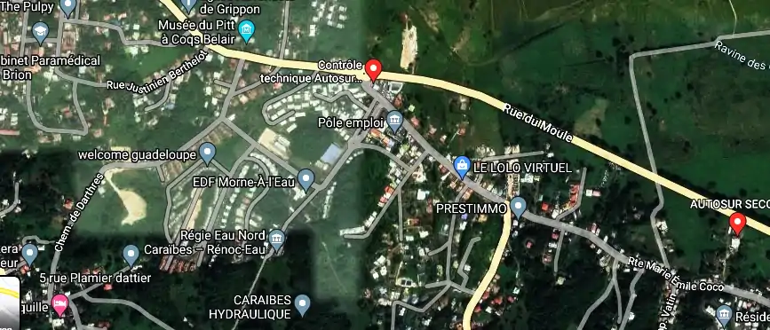 Prix contrôle technique à , Guadeloupe