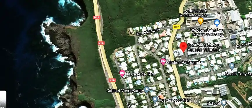 Prix contrôle technique à Z.A. Pointe des Chateaux, Saint-Leu 97436, La Réunion