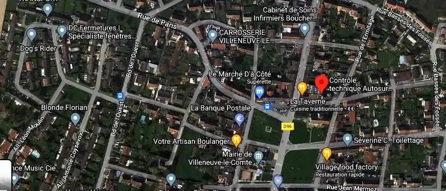 Prix contrôle technique à Villeneuve-le-Comte