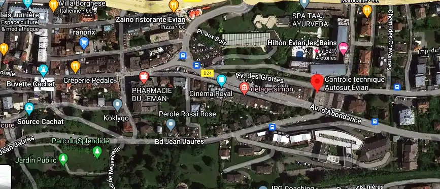 Prix contrôle technique à Évian-les-Bains