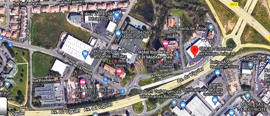 Prix contrôle technique à Villeneuve-lès-Béziers