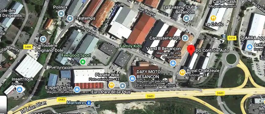 Prix contrôle technique à Chalezeule