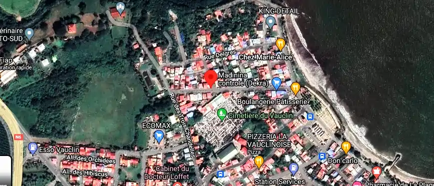 Prix contrôle technique à G5X6+256, Zone artisanale Chemin rural de Petite Ravine, Le Vauclin 97280, Martinique