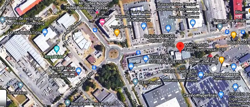 Prix contrôle technique à Pessac