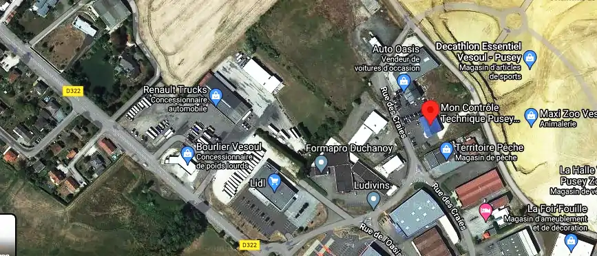 Prix contrôle technique à Pusey