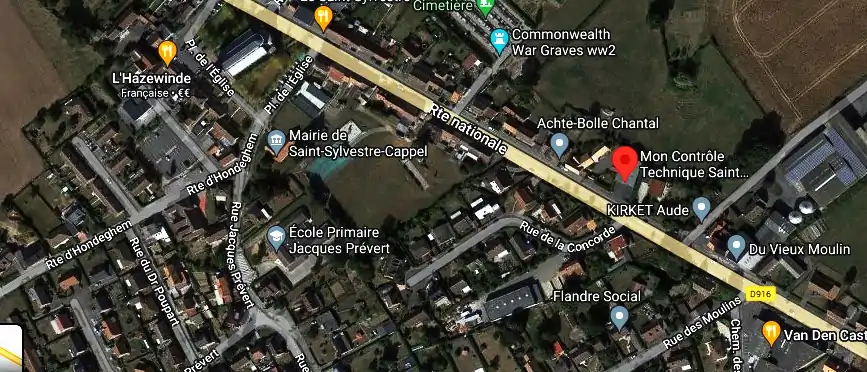 Prix contrôle technique à Saint-Sylvestre-Cappel