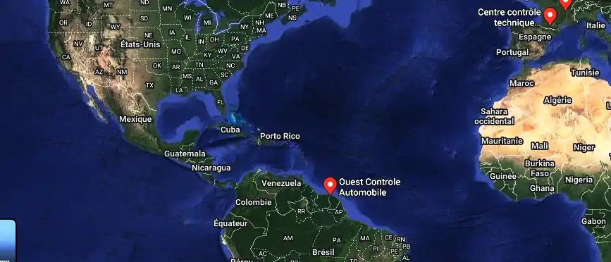 Prix contrôle technique à Saint-Laurent-du-Maroni, Guyane française