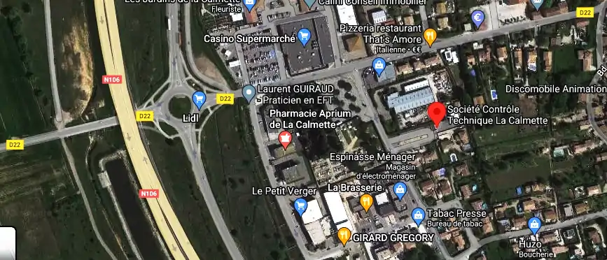 Prix contrôle technique à La Calmette