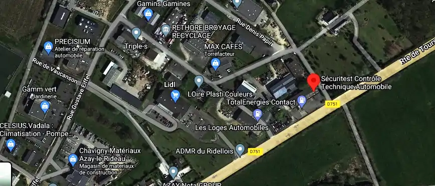 Prix contrôle technique à Azay-le-Rideau