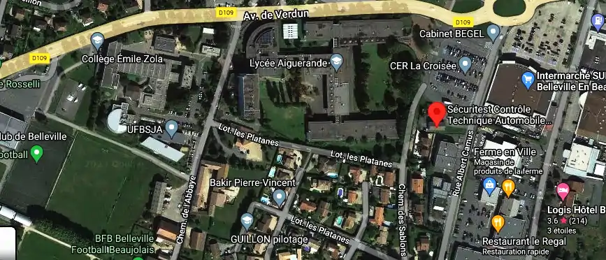 Prix contrôle technique à BELLEVILLE