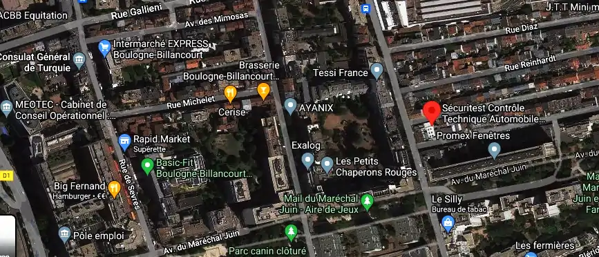 Prix contrôle technique à Boulogne-Billancourt