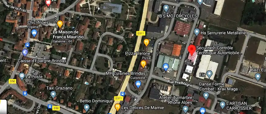 Prix contrôle technique à Brindas