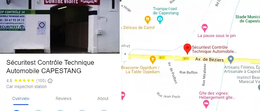 Prix contrôle technique à Capestang