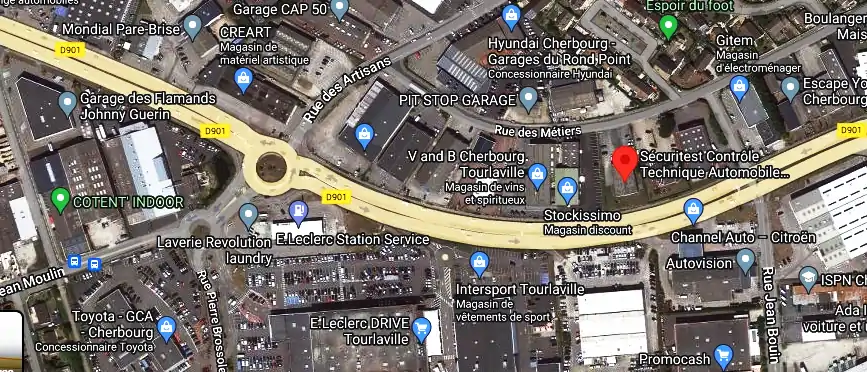 Prix contrôle technique à TOURLAVILLE