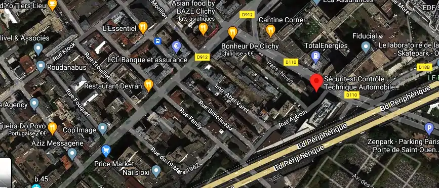 Prix contrôle technique à Clichy