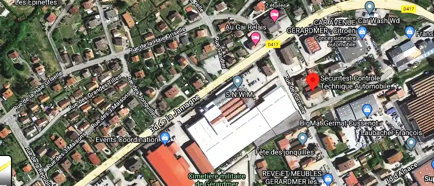 Prix contrôle technique à Gérardmer