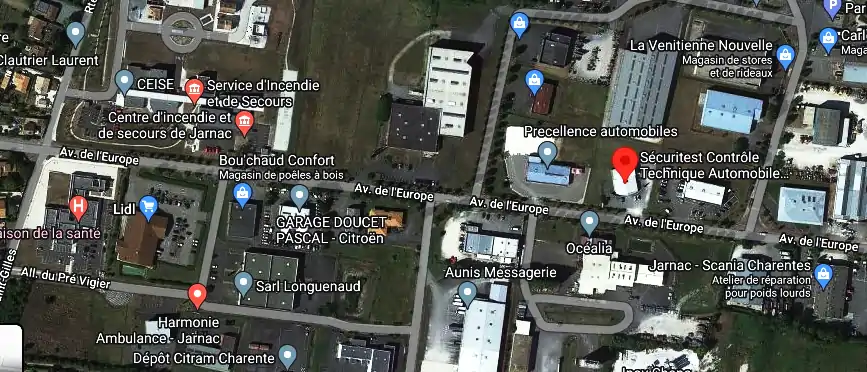 Prix contrôle technique à Jarnac