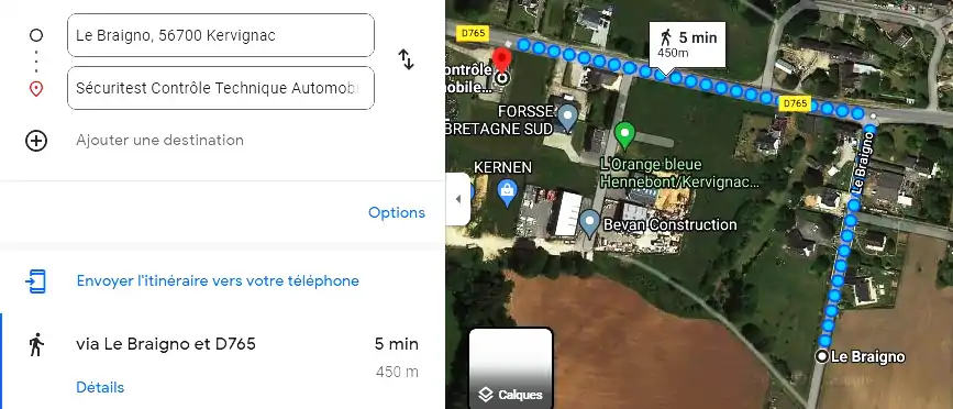 Prix contrôle technique à Kervignac