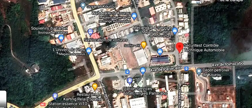 Prix contrôle technique à site Renault, Ave de Pariacabo, Kourou 97310, Guyane française