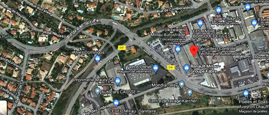 Prix contrôle technique à Millau