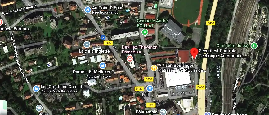 Prix contrôle technique à Montbéliard