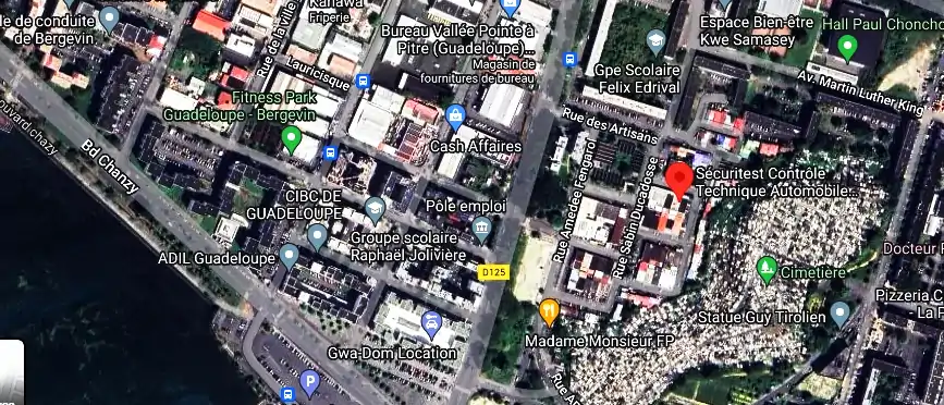 Prix contrôle technique à Rue Sabin Ducadosse, Za de bergevin N 9, Pointe a pitre 97110, Guadeloupe