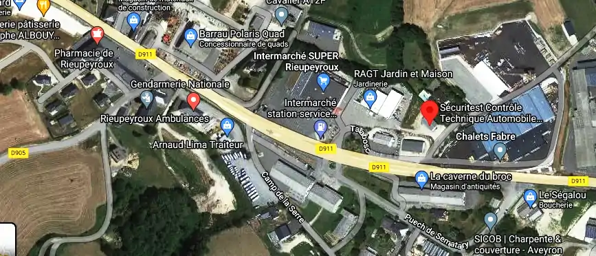 Prix contrôle technique à Rieupeyroux