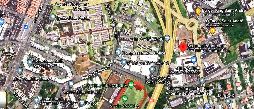 Prix contrôle technique à DE LA REUNION, 100, pente sassy la balance, Saint-André 97440, La Réunion