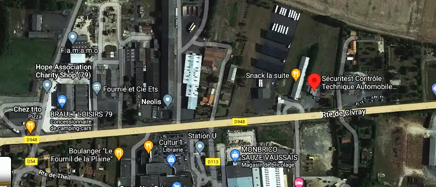 Prix contrôle technique à Sauzé-Vaussais