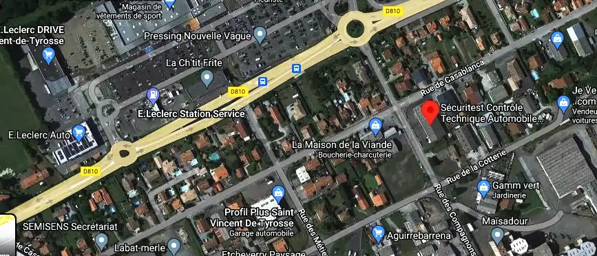 Prix contrôle technique à Saint-Vincent-de-Tyrosse