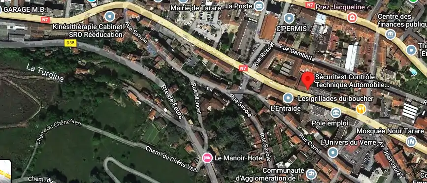 Prix contrôle technique à Tarare