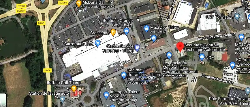 Prix contrôle technique à Thiers