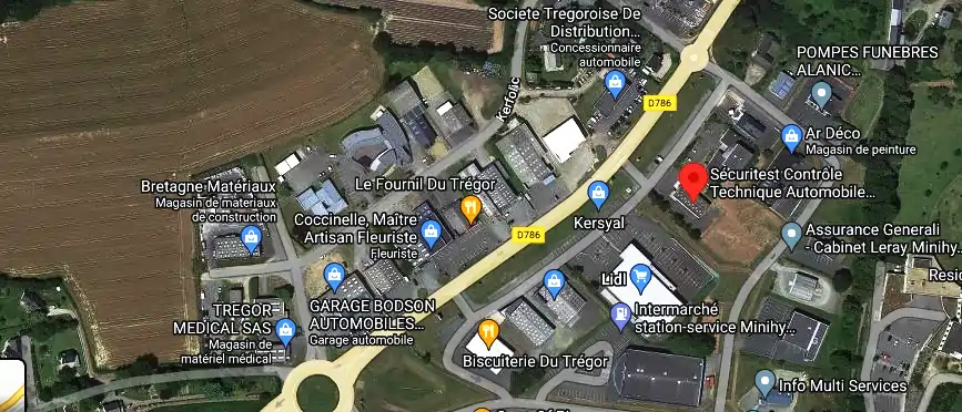 Prix contrôle technique à Tréguier