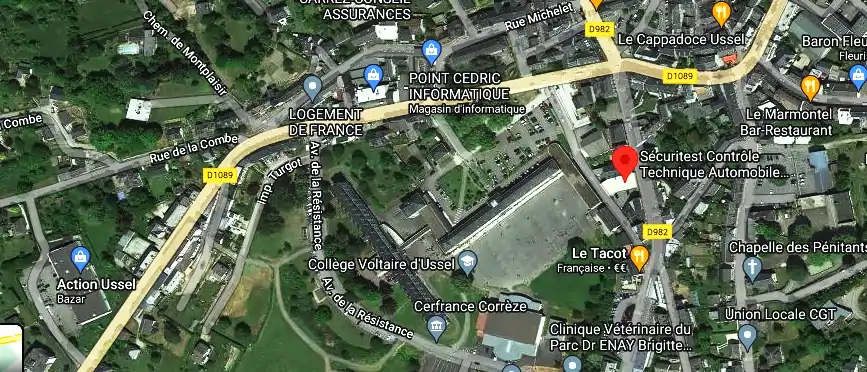 Prix contrôle technique à Ussel