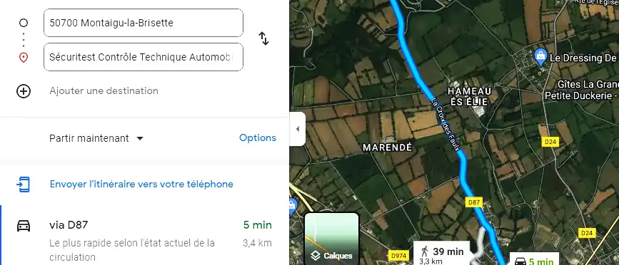 Prix contrôle technique à Valognes
