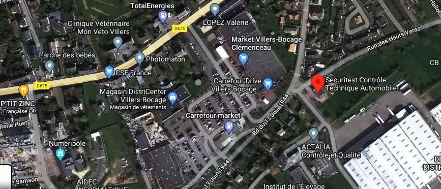 Prix contrôle technique à Villers-Bocage