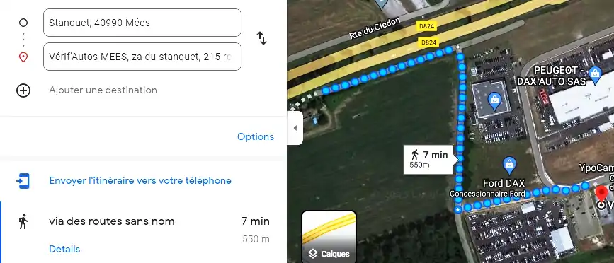 Prix contrôle technique à Mées